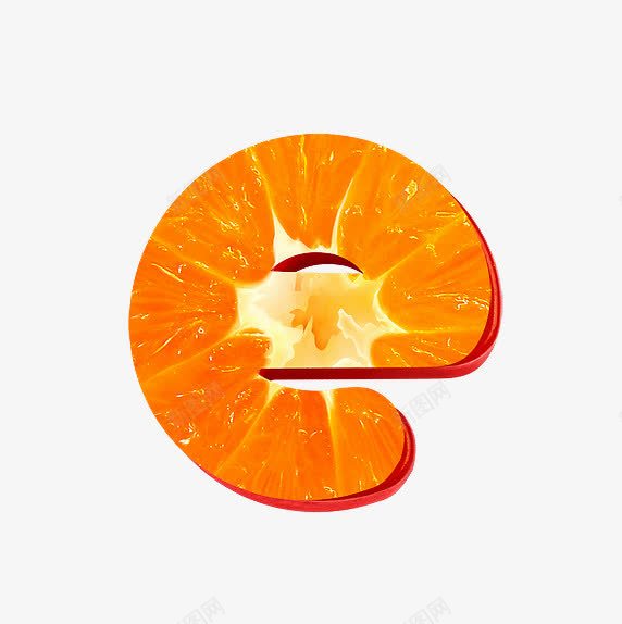 橙子字母epng免抠素材_新图网 https://ixintu.com 创意数字 橙子字母数字 水果
