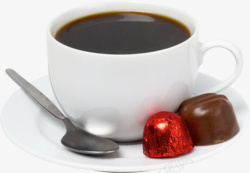 咖啡杯与巧克力素材