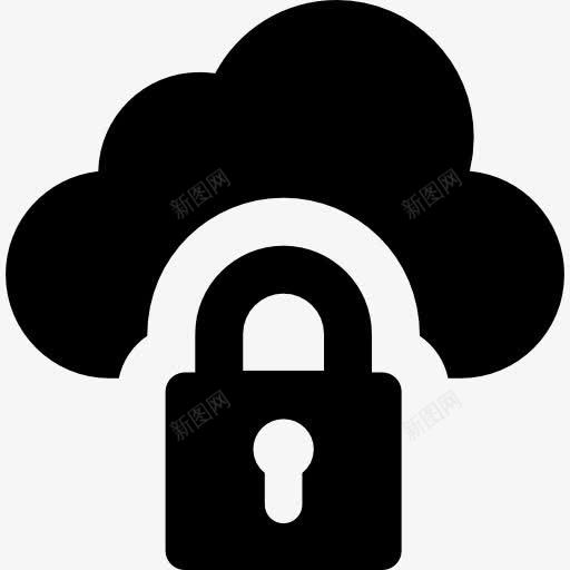 锁云图标png_新图网 https://ixintu.com 云存储 云计算 保密 安全 技术 挂锁