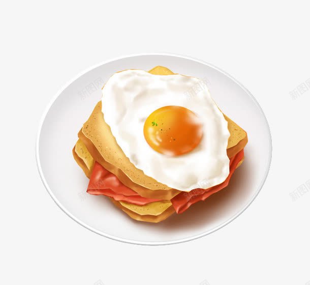 美味的早餐png免抠素材_新图网 https://ixintu.com 三明治 火腿 面包 鸡蛋
