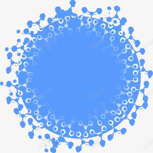 手绘蓝色细胞矢量图ai免抠素材_新图网 https://ixintu.com 分子 手绘 细胞 蓝色 矢量图