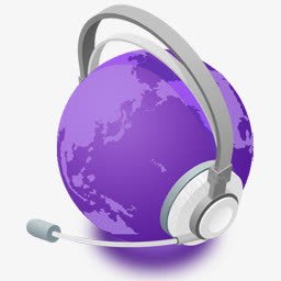带灰色耳机的地球图标png_新图网 https://ixintu.com 图标 地球 灰色 耳机