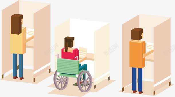 残疾人通道png免抠素材_新图网 https://ixintu.com 卡通 手绘 残疾人