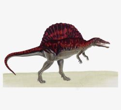 红色脊背恐龙素材