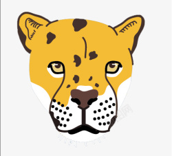 黄色豹子图案素材