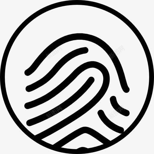 指纹标记一个圆形图标png_新图网 https://ixintu.com 圆形 圈 指纹 指纹标记 标志