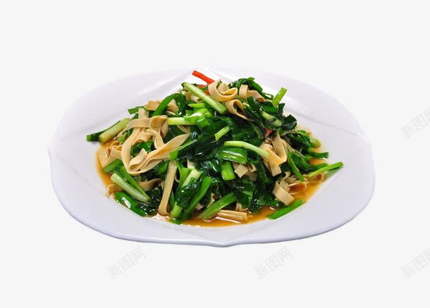 一盘韭菜炒豆皮png免抠素材_新图网 https://ixintu.com 免抠 炒菜 豆皮 食品
