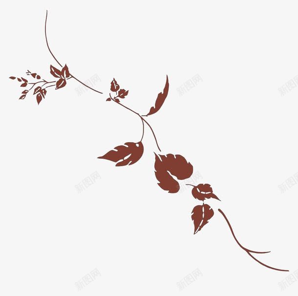 飘落的叶子png免抠素材_新图网 https://ixintu.com 各类型的树叶 大自然 花卉 酒红色