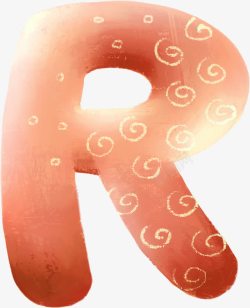 r形状的R形状字母花纹红色高清图片