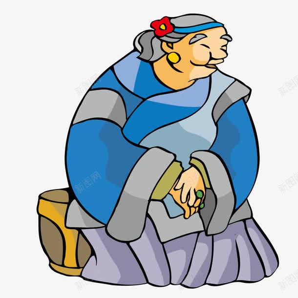 坐在石凳上休息的老奶奶png免抠素材_新图网 https://ixintu.com 休息 石凳 老奶奶 老婆婆卡通