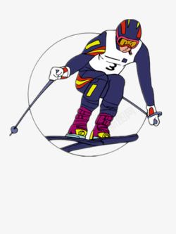 帅气的滑雪爱好者素材