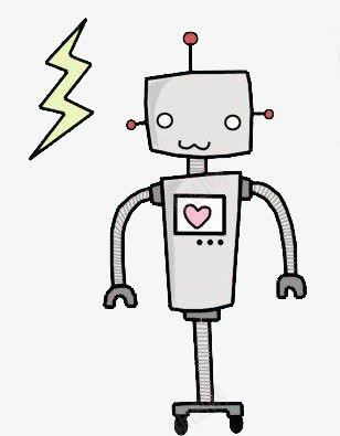 电与机器人png免抠素材_新图网 https://ixintu.com 卡通 可爱 机器人