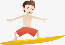 帅气冲浪板海上冲浪的帅气男孩高清图片