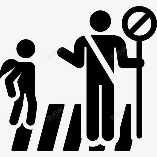 停止图标png_新图网 https://ixintu.com humanpictos 交通标志 人 人行横道 停止 行人
