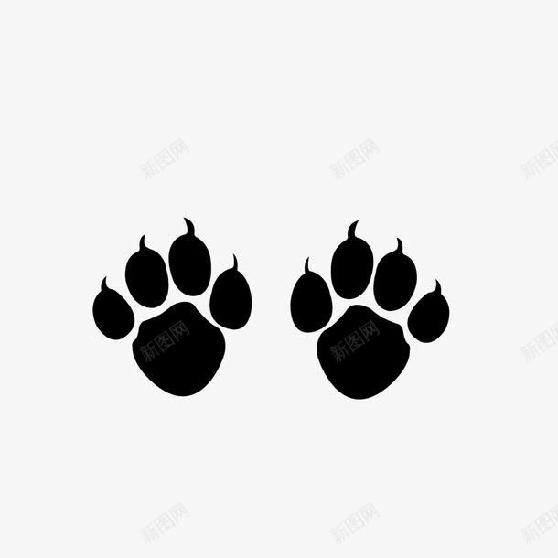 锋利的猫爪png免抠素材_新图网 https://ixintu.com 卡通手绘 手绘猫爪 锋利的猫爪 黑色猫爪印
