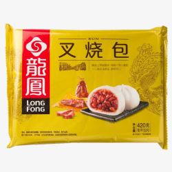 方便食品龙凤叉烧包高清图片