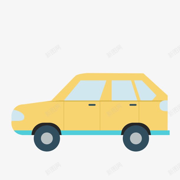 黄色出租车png免抠素材_新图网 https://ixintu.com 出租车 的士 货车 黄色