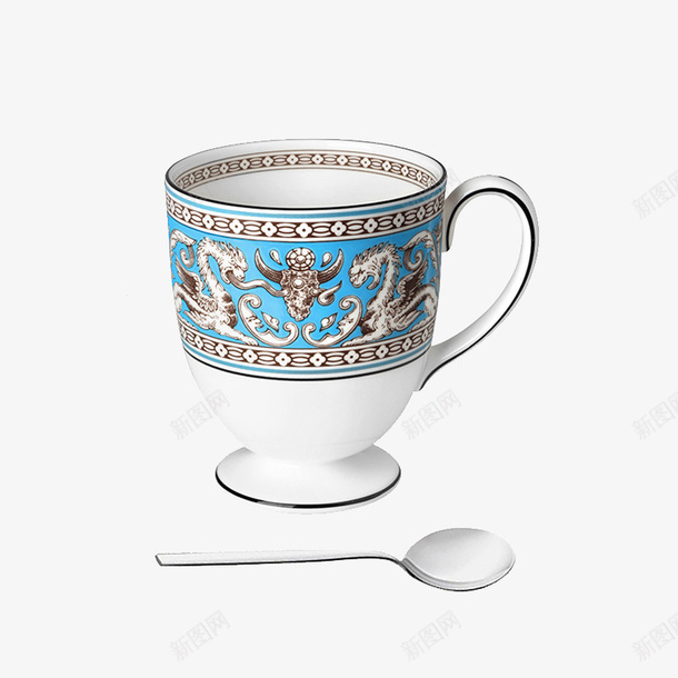 欧式风格咖啡杯png免抠素材_新图网 https://ixintu.com 产品实物图 勺子 咖啡杯 欧式风格