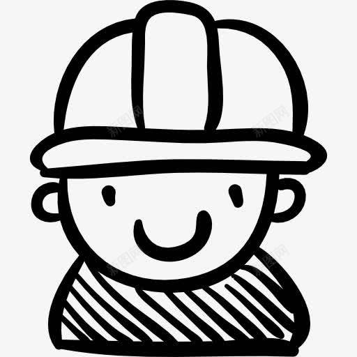 构造函数的工人手工绘制的人图标png_新图网 https://ixintu.com 人 工人 帽 建筑 手绘 手绘施工 构造函数