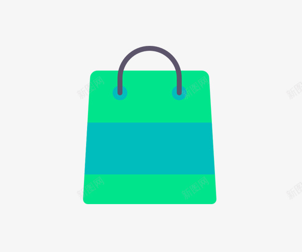 购物手提袋png免抠素材_新图网 https://ixintu.com 手提袋图片 绿色 购物