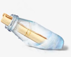 透明漂流瓶玻璃瓶素材