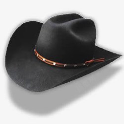 cowboy牛仔帽黑色图标高清图片