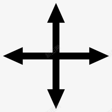 箭头箭交叉拖线简单箭头图标图标