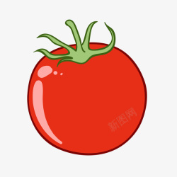 手绘红色西红柿矢量图素材