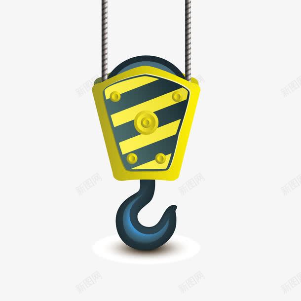 吊车钩png免抠素材_新图网 https://ixintu.com 3D PNG免抠图下载 垂吊 牵引 钩子 麻绳