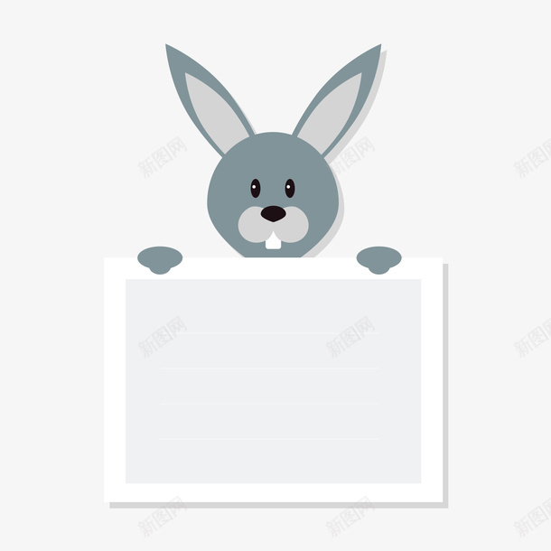 蓝灰色兔子动物标签矢量图ai免抠素材_新图网 https://ixintu.com 兔子 动物 动物标签 灰色 灰色标签 蓝色 矢量图