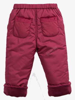 红色棉裤产品实物酒红色加棉加厚女童棉裤高清图片