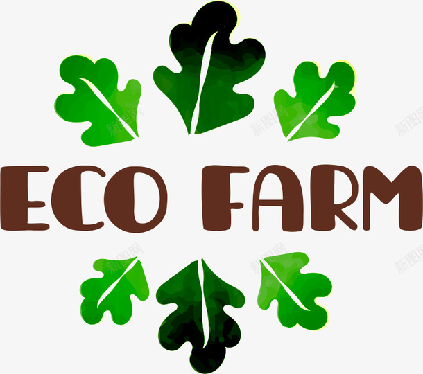 绿色手绘农产品标签图标psd_新图网 https://ixintu.com eco farm logo 农产品 手绘 标签 绿色 绿色手绘农产品标签