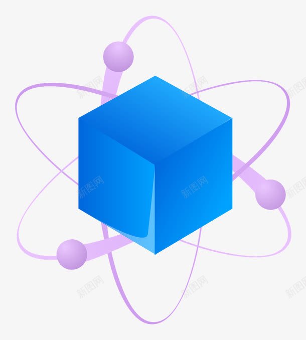 立方体png免抠素材_新图网 https://ixintu.com 立方体 蓝色 装饰