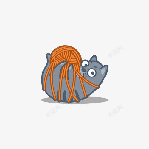 玩毛线的猫png免抠素材_新图网 https://ixintu.com 动物 毛线 猫 矢量装饰 装饰