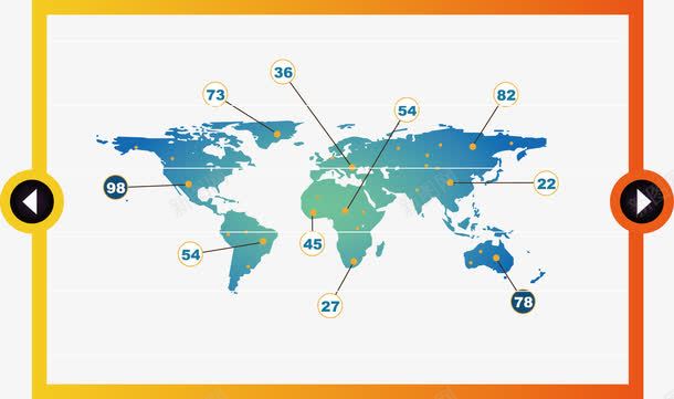 地图框png免抠素材_新图网 https://ixintu.com 世界地图 标注 渐变 渐变框