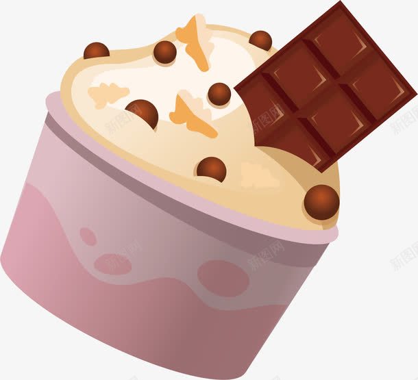 巧克力冰激凌png免抠素材_新图网 https://ixintu.com 冰凉 冰激凌 冷饮 可口 夏天 巧克力 彩色 甜蜜 美味