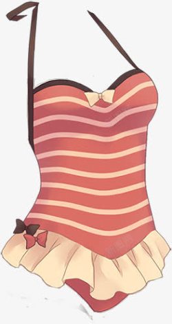 红色泳衣素材