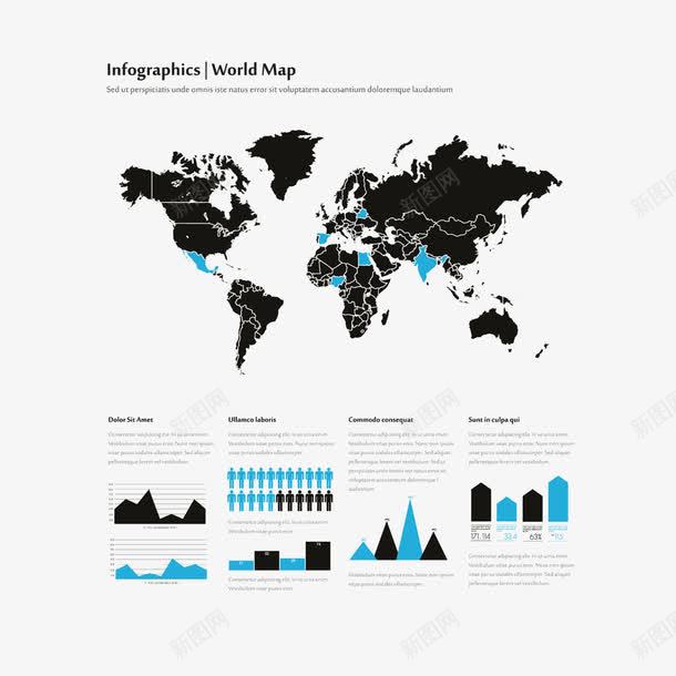世界分布图png免抠素材_新图网 https://ixintu.com 信息图表 全球 分布图