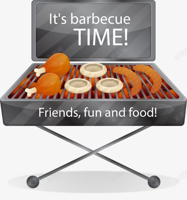 手绘BBQ烤肉png免抠素材_新图网 https://ixintu.com BBQ 卡通 手绘 烤肉 烤肉架