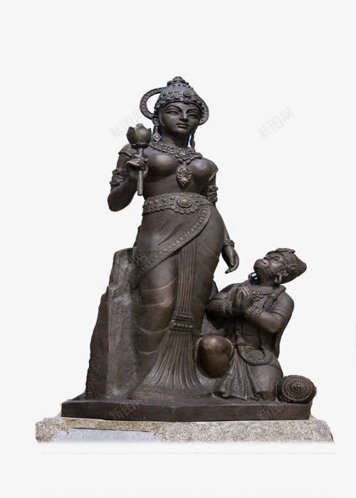 古代印度史png免抠素材_新图网 https://ixintu.com 人物雕塑 历史人物雕塑 古印度 史诗 文化艺术 铜像 雕塑 青铜雕像