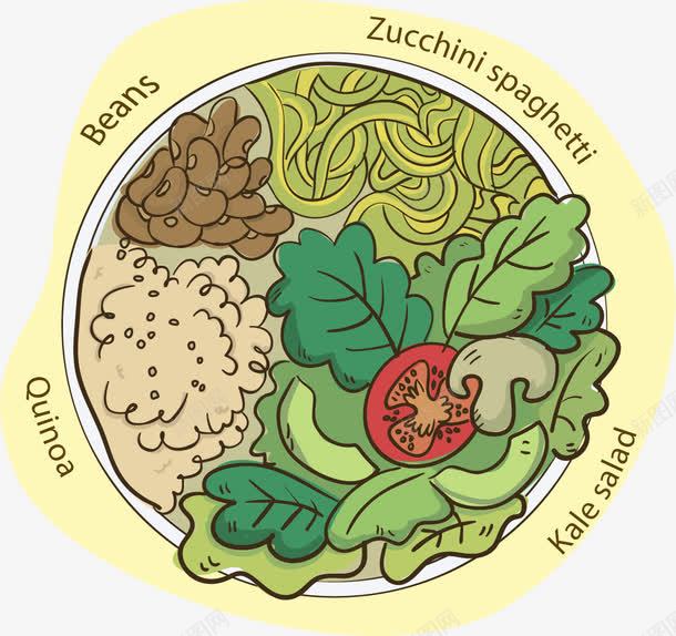 手绘午餐png免抠素材_新图网 https://ixintu.com 午餐 手绘 食物