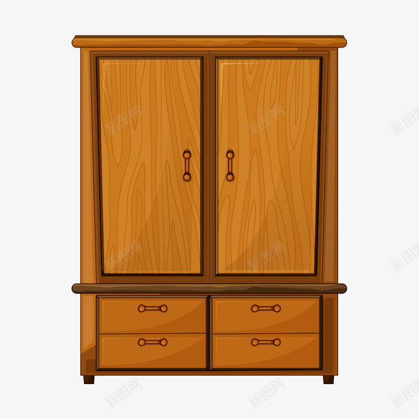 木质柜子图标png_新图网 https://ixintu.com 卡通柜 图标 图示 家具 插图 木质柜子 柜子