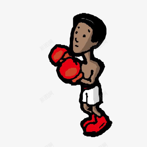 打拳击的运动员png免抠素材_新图网 https://ixintu.com 体育 打拳的小孩 拳击 拳套 运动员
