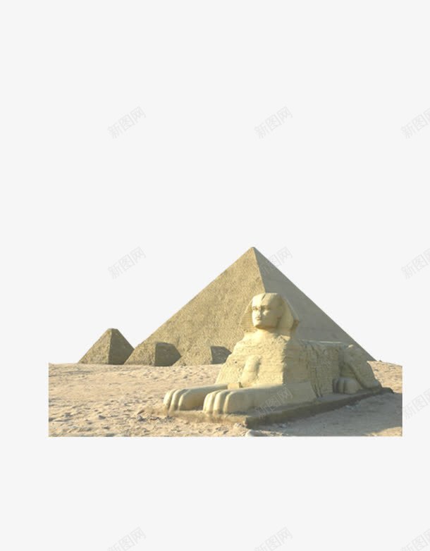 埃及金字塔png免抠素材_新图网 https://ixintu.com 埃及 狮身人面像 著名建筑 金字塔