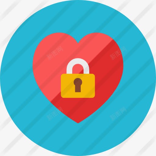 挂锁图标png_新图网 https://ixintu.com 器皿 工具 心形 情人节 挂锁 爱 爱和浪漫 解锁 锁