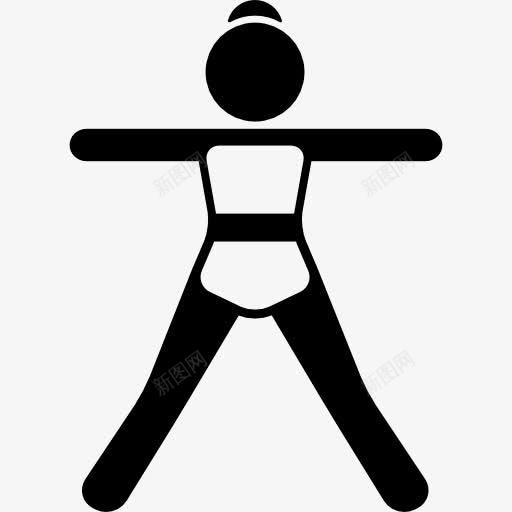 女人伸展的胳膊和腿图标png_新图网 https://ixintu.com 体育 女孩 平静 放松 瑜伽 运动