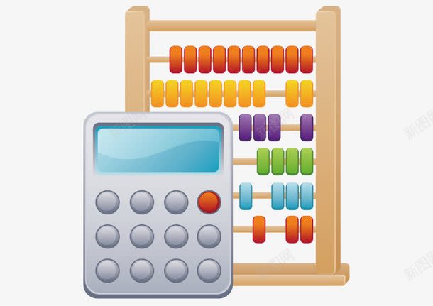算盘计算器png免抠素材_新图网 https://ixintu.com 卡通 算盘 褐色 计算器