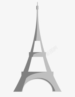 巴黎标志性建筑埃菲尔铁塔矢量图高清图片