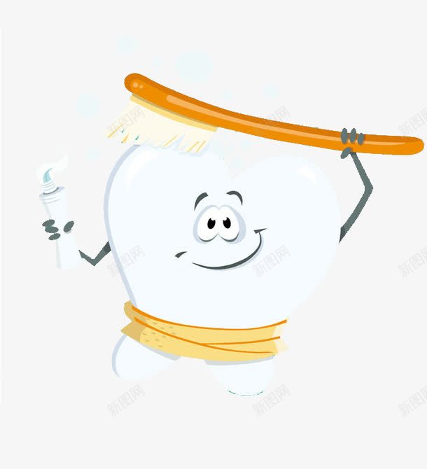 刷牙的牙齿png免抠素材_新图网 https://ixintu.com 刷牙 卡通 牙刷 牙齿