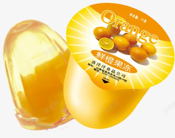 两个橙子果冻png免抠素材_新图网 https://ixintu.com 两个果冻 产品实物 橙子味果冻